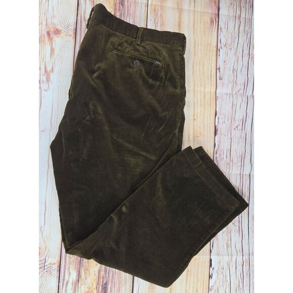 Polo Ralph Lauren Classic Fit Mens Corduroy Pants 42x30 Brown Cotton Durable - Picture 3 of 9